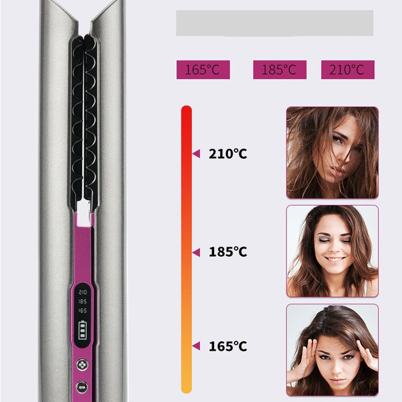 USB Wireless Charging Hair Straightener - Shemen Beauty