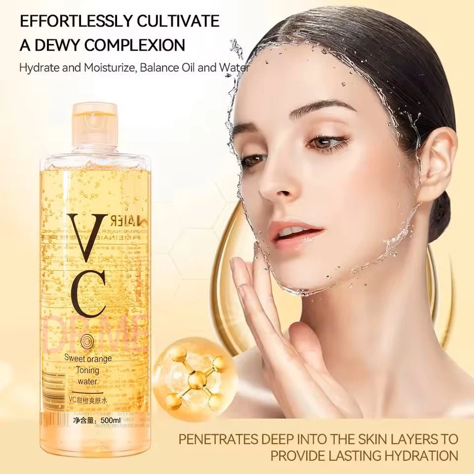 Vitamin C Toner Moisturizing and Refreshing Preventing Dry Skin Changing Hair Glossing Repairing Skin Non irritating 500ml - Shemen Beauty