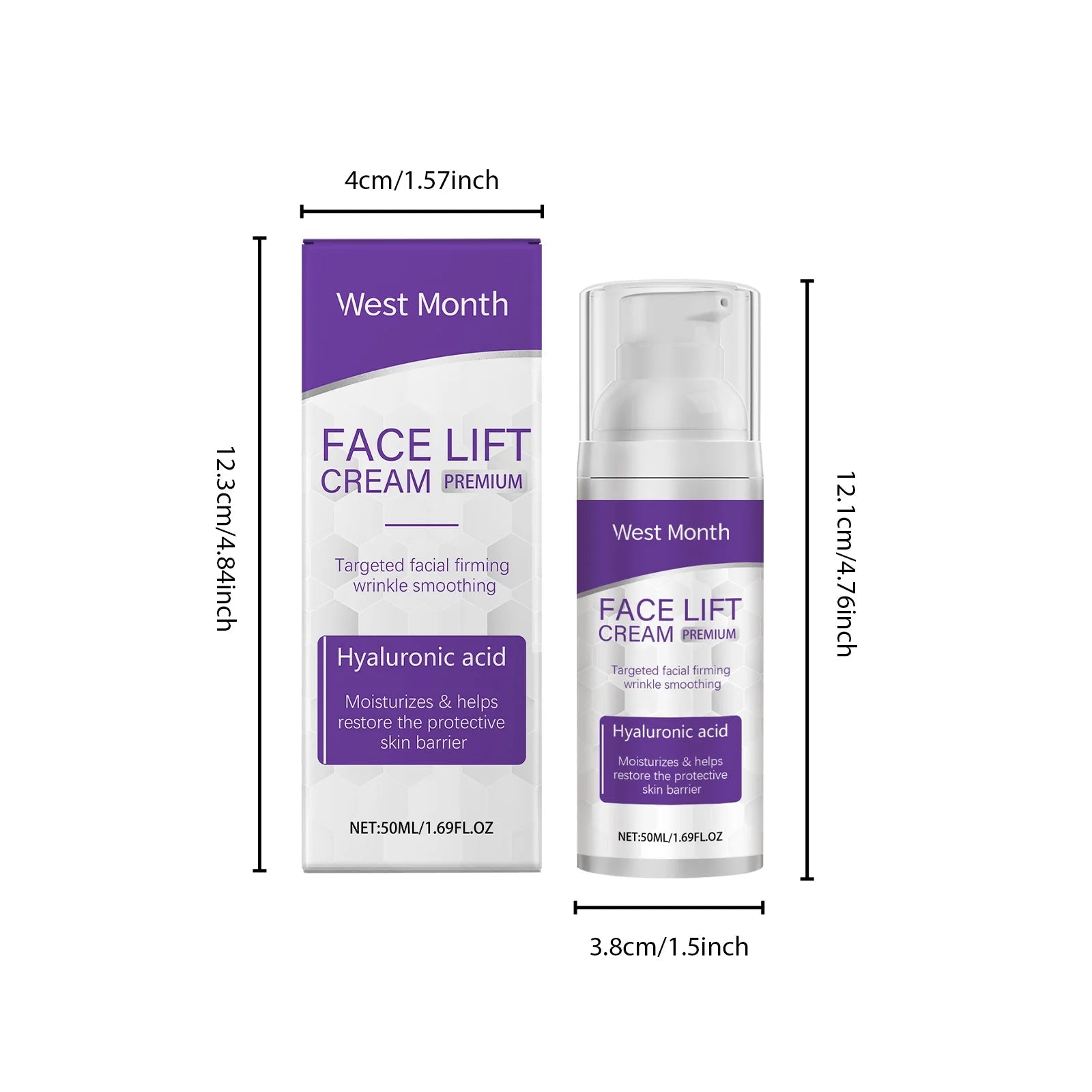 West&Month Firming Face Cream - Mild Moisturizing, Hydrating & Softening Formula - Tighten Skin & Restore Youthful Radiance - Shemen Beauty