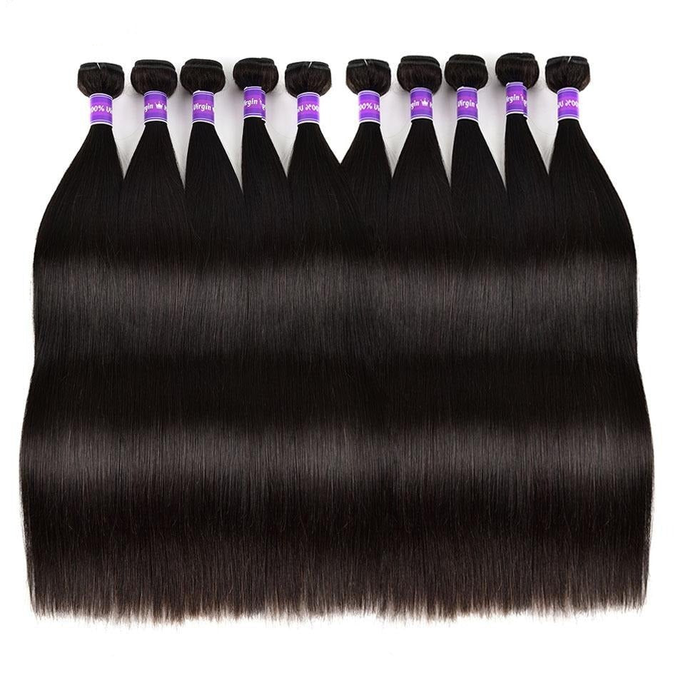 Wholesale 5/6/10/12 Bundles Brazilian Straight Hair 10A Grade Human Ha - Shemen Beauty
