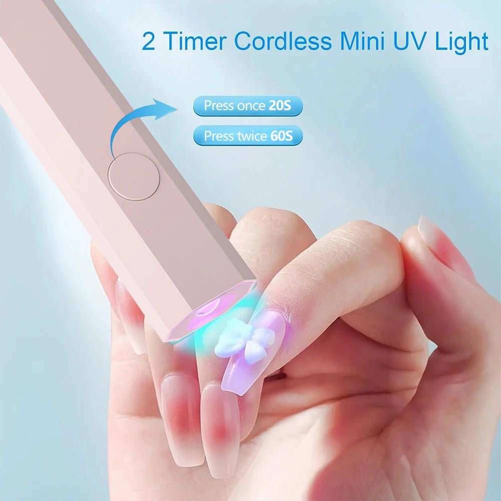 YIKOOLIN Mini 3W UV/LED Light for Nails With LED Display Small - Shemen Beauty