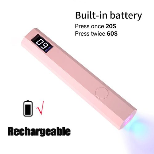 YIKOOLIN Mini 3W UV/LED Light for Nails With LED Display Small - Shemen Beauty