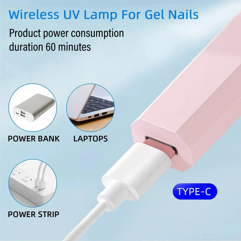 YIKOOLIN Mini 3W UV/LED Light for Nails With LED Display Small - Shemen Beauty
